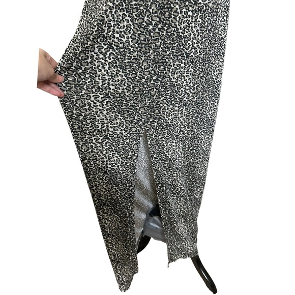 Divine leopard print short sleeves maxi dress size Large - Picture 6 of 9
